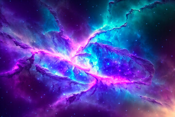 Wall Mural - nebula in deep space concept. generative ai