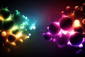Wall Mural - colorful dots light background made with generative ai