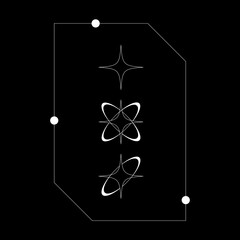 Poster - Star shape in futuristic element
