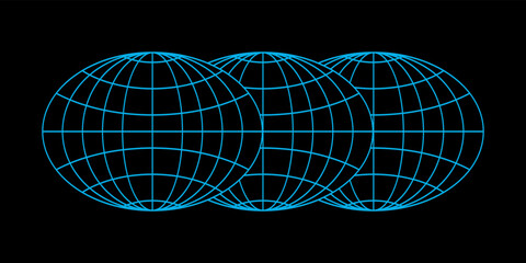 Poster - Classic World symbol for retro futuristic design element