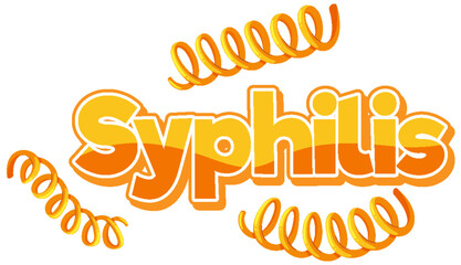 Sticker - Treponema pallidum syphilis bacteria on white background