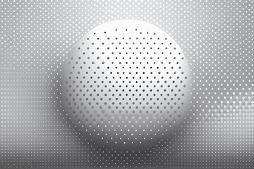 Wall Mural - Abstract white and gray gradient background. Halftone dots design background, generative ai