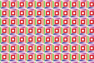 Poster - simple abstract 3d square repeat pattern texture.