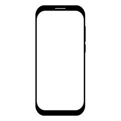 phone with blank screen. vector single icon .