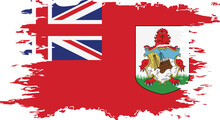 Bermuda Flag Grunge Brush Color Image Vector