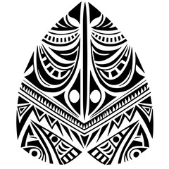 Poster - Polynesian ethnic black and white seamless pattern tattoo seamless ornament vector graphic design	