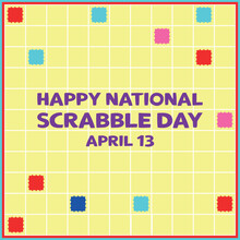 National Scrabble Day . Design Suitable For Greeting Card Poster And Banner