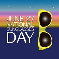 Wall Mural - National Sunglasses Day. Design suitable for greeting card poster and banner