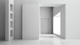 Fototapeta Perspektywa 3d - 3D White Room