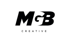 MGB Letters Negative Space Logo Design. Creative Typography Monogram Vector	
