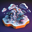 Cloud Networking - 3D Illustration isometric