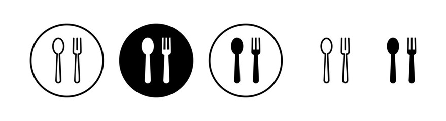 spoon and fork icon vector illustration. spoon, fork and knife icon vector. restaurant sign and symb