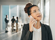 © Allistair F/peopleimages.com - Worry, business woman and phone call in office with stress, anxiety and thinking about solution. Worried female worker talking on smartphone, conversation and communication for problem, face and risk