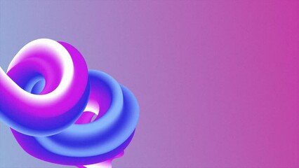 Poster - Abstract purple gradient 3D caramel candy curved line abstract background. Video 4k, 60 fps