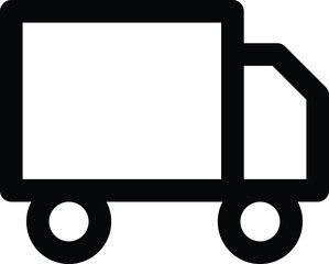 Poster - truck icon .  shipping delivery truck outline icon in flat style. Vector line symbol.