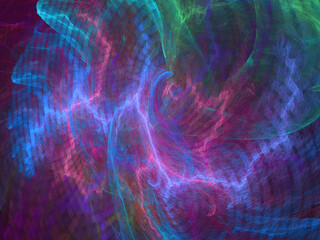Fototapete - Abstract fractal background 3D illustration ornament, beautiful digital wallpaper, fractal picture for postcard template, poster, banner, backdrop, image decoration