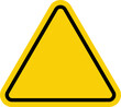 © Oleksandr - Warning sign yellow triangle with empty space inside. Attention. Danger zone. Another danger.