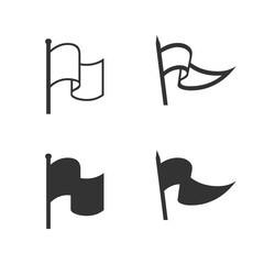 Poster - Waving flag icons for banners, presentations, web pages. Vector illustration