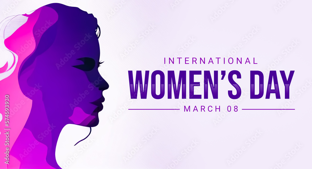 International Womens Day generative ai banner design with typography ...
