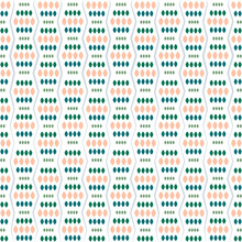 Abstract Seamless Pattern In Green, Blue, Cyan And Beige Colors. Vector Vertical Zigzag Simple Background.