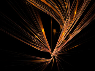 Fototapete - Abstract fractal background 3D illustration ornament, beautiful digital wallpaper, fractal picture for postcard template, poster, banner, backdrop, image decoration