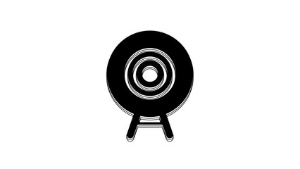 Wall Mural - Black Target sport icon isolated on white background. Clean target with numbers for shooting range or shooting. 4K Video motion graphic animation