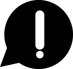 Wall Mural - A message bubble graphic in a dialog box with an exclamation point in the middle
