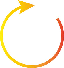 Wall Mural - Curved arrows in a circular pattern