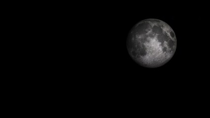 Wall Mural - Concept 6-U1 View of the realistic moon from space with asteroid impact craters.