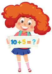 Sticker - Girl with math equation