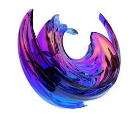 colorful futuristic shape, 3d render