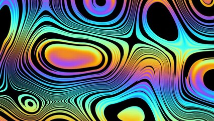 Aufkleber - Seamless abstract wavy background for loop playback. 4k video
