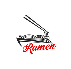 Wall Mural - Ramen meal, Asian cuisine food restaurant icon