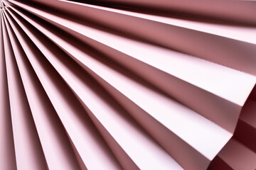 Abstract pink pleated paper decor forart abstract background