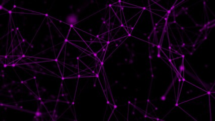 Aufkleber - Digital data visualization. Vector illustration. Plexus fantasy abstract technology. Lines plexus, Digital plexus of glowing lines and dots.