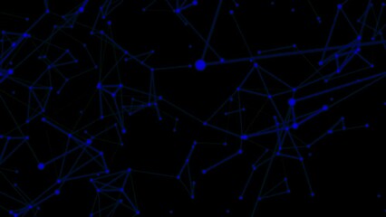 Aufkleber - abstract plexus background with connected lines and dots. connected polygons plexus vector backgroun