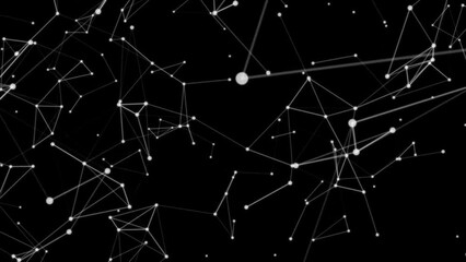 Aufkleber - Technology background. Global network connection. Digital data visualization. Vector illustration. Plexus fantasy abstract technology.