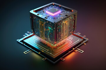 technology of software development.futuristic, modern illustration. innovative technologies. generat