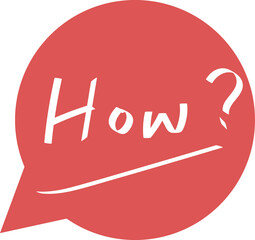 Wall Mural - There is a handwritten English word in the dialog message bubble, how,