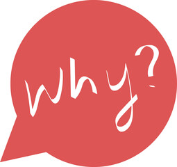Wall Mural - There is a handwritten English word in the dialog message bubble, why,