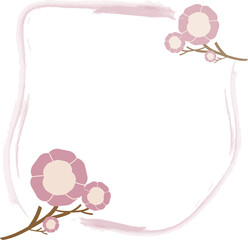 Wall Mural - Border, frame, corner composed of classical floral illustrations, Chinese style, Japanese style