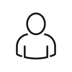 User profile avatar line black icon icon vector. color editable