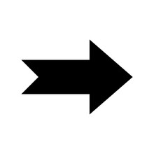 One Way Only Or This Way Only Forward Black And White Sign Round Floor Marking Adhesive Sticker Icon With Direction Arrow. Vector Image.