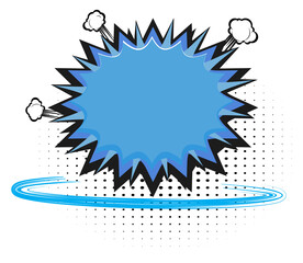 Wall Mural - comic sound effect balloon. empty blue bubble