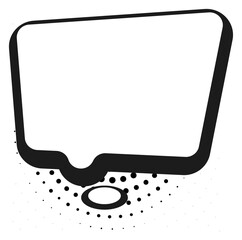 Wall Mural - speech bubble template. blank black line balloon