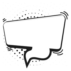 Wall Mural - comic speech bubble template. blank text frame