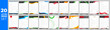set of 20 Letterhead Bundle mega collection, Letterhead template set,  Corporate business letter head design template set with unique shape. business letterhead bundle.