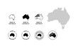 © Creative_Captain - Made in Australia Vector  Icon Set. Australian-Made Badge Symbols. Australia Outline Icon Pack,Made in Australia icon. Stamp made in with country map