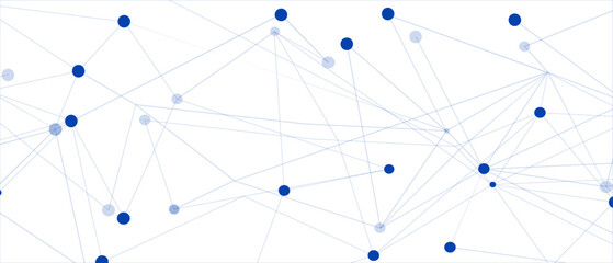 Navy blue network. Abstract connection on white background. Network technology background with dots and lines for desktop. Ai system background. Abstract concept. Line background, network technology
