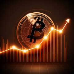 Wall Mural - modern computer virtual dashboard analyzing finance sales data and economic growth graph chart and block chain technology